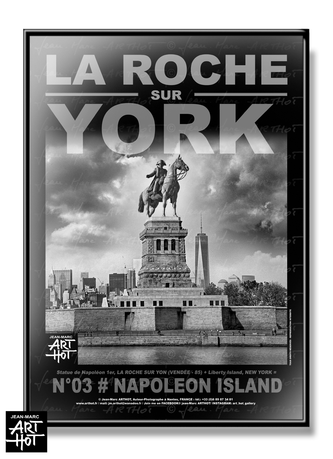 arthot-photo-art-b&w-new-york-vendee-la-roche-sur-yon-003-place-napoleon-liberty-buildings-AFFICHE